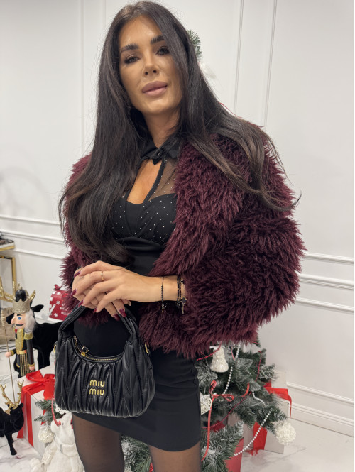 Sukienka z siateczkową górą z cekinami i kołnierzem DOROTA czarna 17 Sukienka z siateczkową górą z cekinami i kołnierzem DOROTA czarna 17 - photo #8