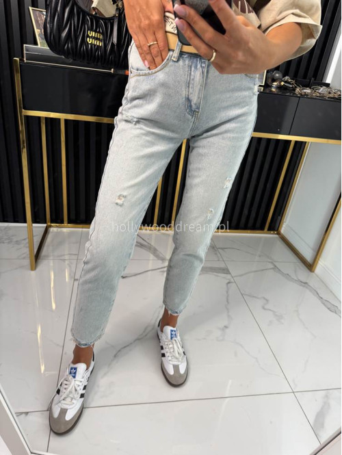 Spodnie loose fit MAX jasny jeans 26 - photo #7