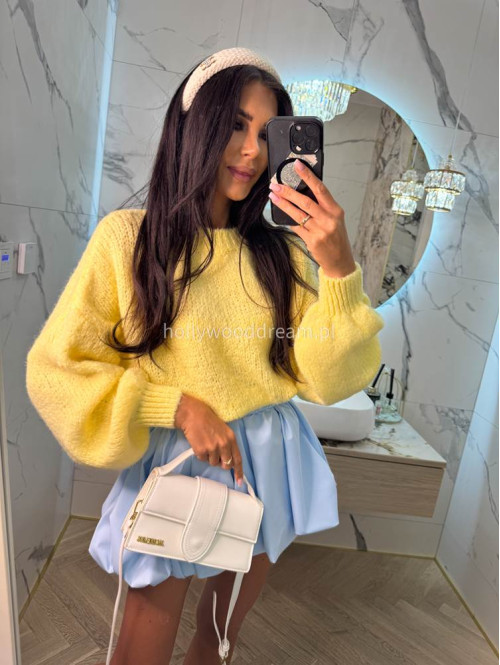 Pastelowy żółty sweter oversize Ksawery 06 - photo #38