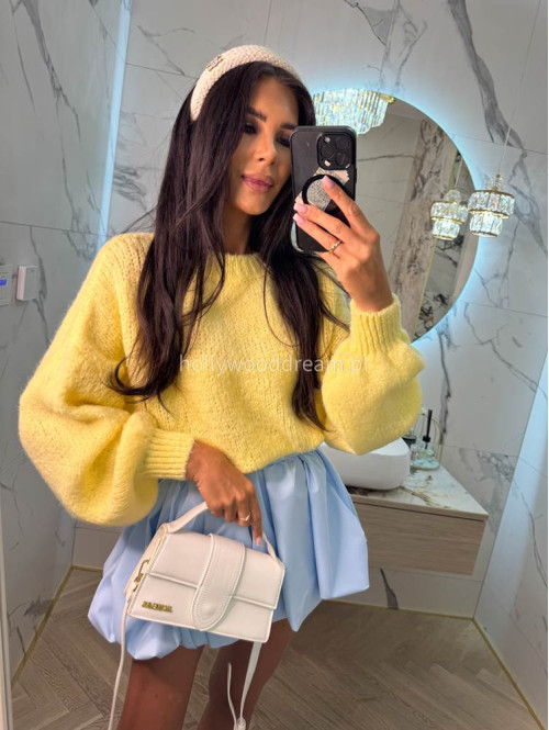 Pastelowy żółty sweter oversize Ksawery 06 - photo #39