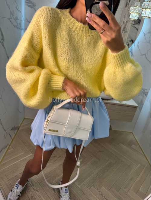 Pastelowy żółty sweter oversize Ksawery 06 - photo #45