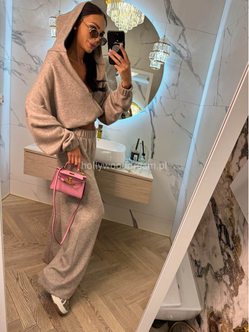 Komplet oversize bluza+ spodnie cappucino MAGNOLIA 183 - photo #18