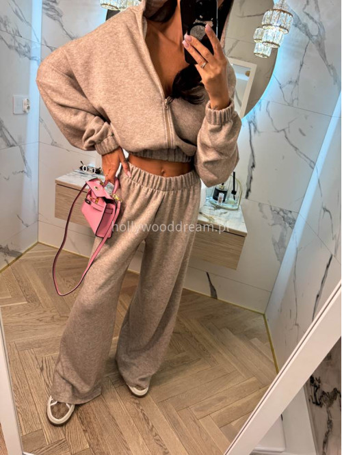 Komplet oversize bluza+ spodnie cappucino MAGNOLIA 183 - photo #19
