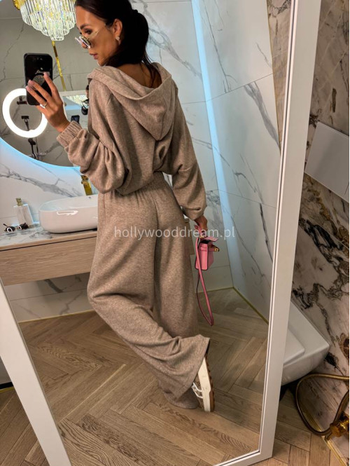 Komplet oversize bluza+ spodnie cappucino MAGNOLIA 183 - photo #21