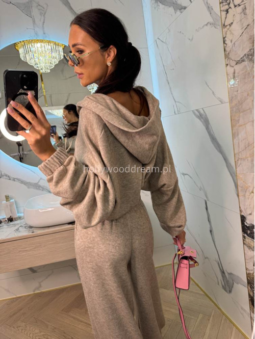 Komplet oversize bluza+ spodnie cappucino MAGNOLIA 183 - photo #23