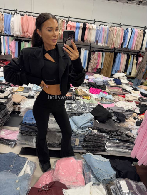 Komplet top+legginsy dzwony MEGGY czarny 35 - photo #18