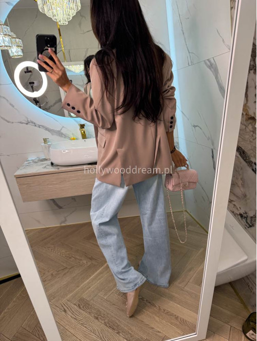 Spodnie z wysokim stanem i szeroką nogawką DAN jasny jeans 184,52 - photo #11