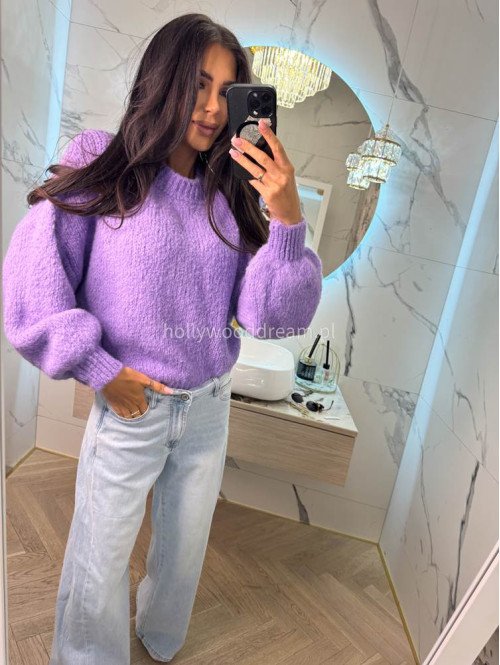 Spodnie z wysokim stanem i szeroką nogawką DAN jasny jeans 184,52 - photo #15