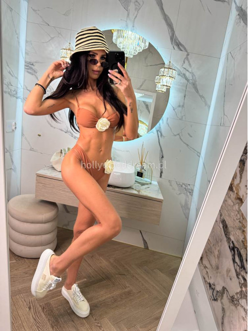 PRE ORDER !!! wysyłka po 10/05 !!!!Bikini 2-częściowe z różą ROSE w kolorze miedzianym 89 - photo #1