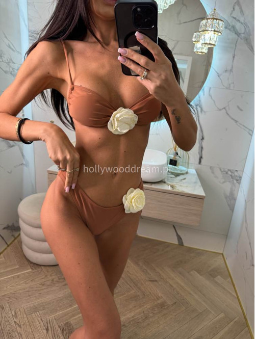 PRE ORDER !!! wysyłka po 10/05 !!!!Bikini 2-częściowe z różą ROSE w kolorze miedzianym 89 - photo #4