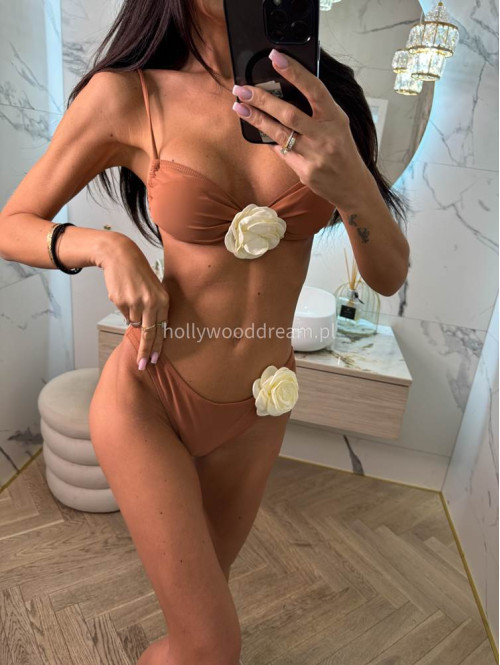 PRE ORDER !!! wysyłka po 10/05 !!!!Bikini 2-częściowe z różą ROSE w kolorze miedzianym 89 - photo #5