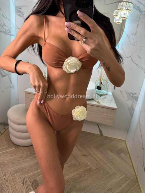 PRE ORDER !!! wysyłka po 10/05 !!!!Bikini 2-częściowe z różą ROSE w kolorze miedzianym 89 - photo #6