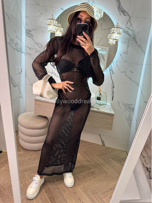 PRE ORDER !!! wysyłka po 10/05 !!!Sukienka plażowa maxi szydełkowa BAHAMAS czarna  89 - photo #5