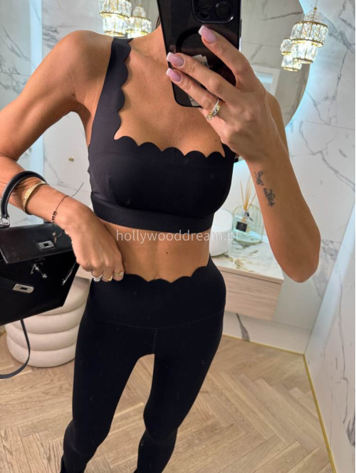 !!PRE ORDER WYSYŁKA PO 30.05!! Komplet top na ramiączkach+ legginsy ALESSI czarny 89 - photo #6