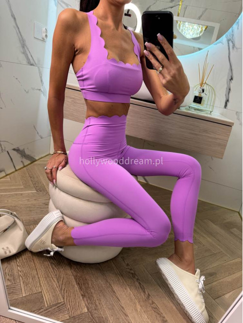 !!PRE ORDER WYSYŁKA PO 30.05!! Komplet top na ramiączkach+ legginsy ALESSI fioletowy 89 - photo #8