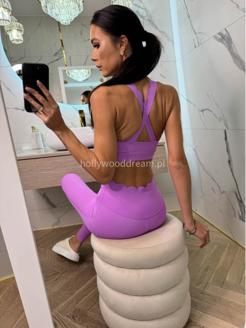 !!PRE ORDER WYSYŁKA PO 30.05!! Komplet top na ramiączkach+ legginsy ALESSI fioletowy 89 - photo #9