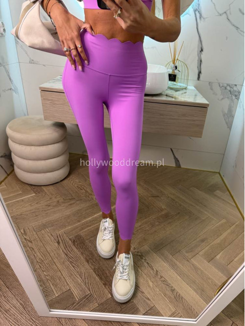 !!PRE ORDER WYSYŁKA PO 30.05!! Komplet top na ramiączkach+ legginsy ALESSI fioletowy 89 - photo #15