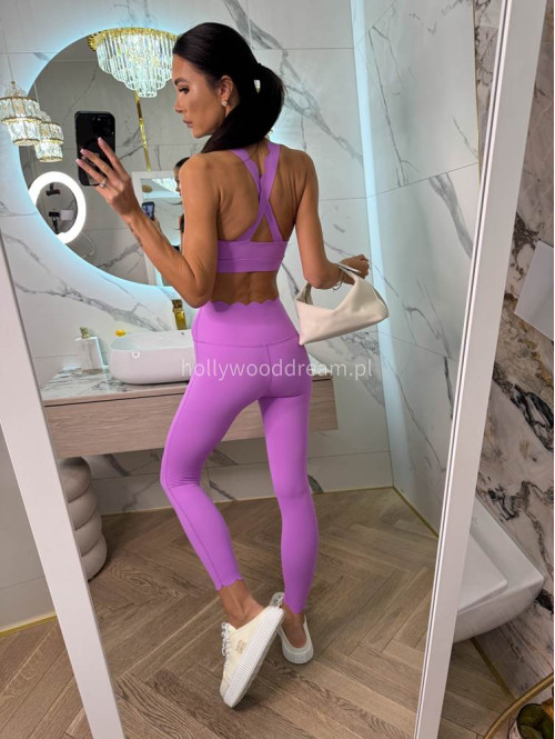 !!PRE ORDER WYSYŁKA PO 30.05!! Komplet top na ramiączkach+ legginsy ALESSI fioletowy 89 - photo #18