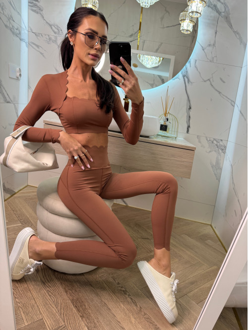 !!PRE-ORDER!! WYSYŁKA PO 30.05!! Komplet top + legginsy WERONA ceglasty 89