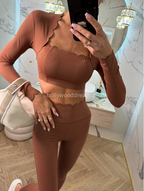 !!PRE-ORDER!! WYSYŁKA PO 30.05!! Komplet top + legginsy WERONA ceglasty 89 - photo #7