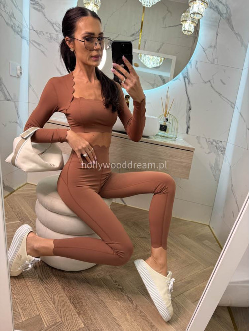 !!PRE-ORDER!! WYSYŁKA PO 30.05!! Komplet top + legginsy WERONA ceglasty 89 - photo #11