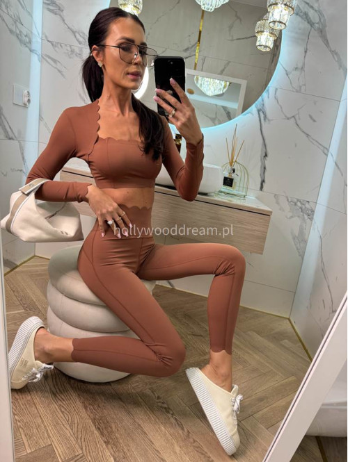 !!PRE-ORDER!! WYSYŁKA PO 30.05!! Komplet top + legginsy WERONA ceglasty 89 - photo #12