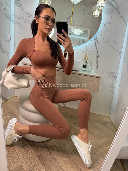 !!PRE-ORDER!! WYSYŁKA PO 30.05!! Komplet top + legginsy WERONA ceglasty 89 - photo #13