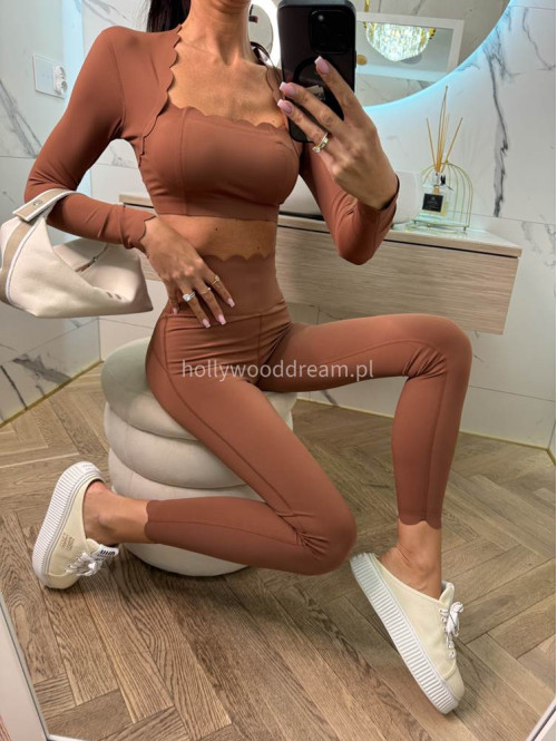 !!PRE-ORDER!! WYSYŁKA PO 30.05!! Komplet top + legginsy WERONA ceglasty 89 - photo #14