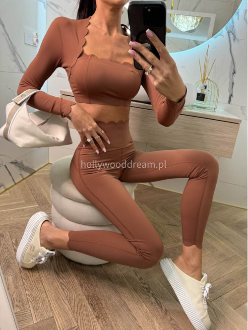 !!PRE-ORDER!! WYSYŁKA PO 30.05!! Komplet top + legginsy WERONA ceglasty 89 - photo #15
