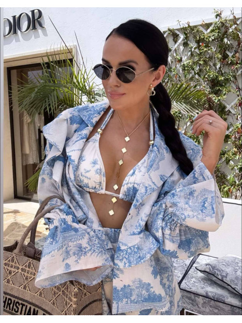 Bikini LA MILLA błękitne wzory kremowe 25 - photo #11