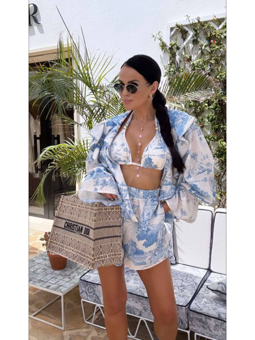 Bikini LA MILLA błękitne wzory kremowe 25 - photo #12