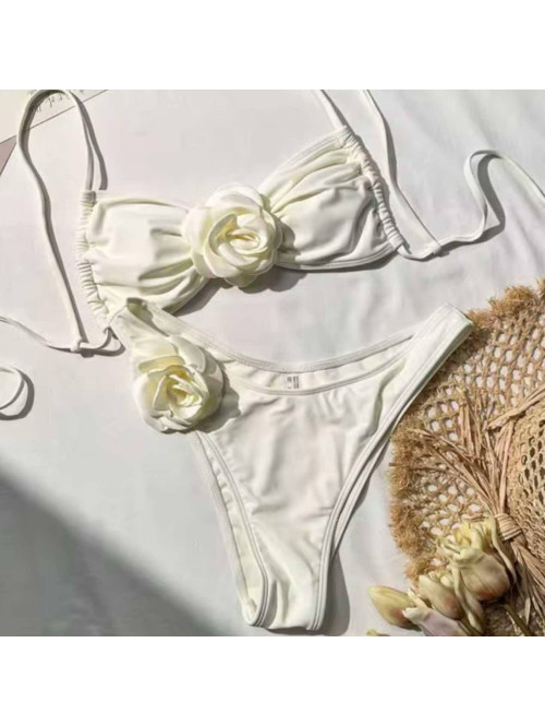 PRE ORDER !!! wysyłka po 10/05 !!!!Bikini 2-częściowe z różą ROSE w kolorze kremowym 89 - photo #8