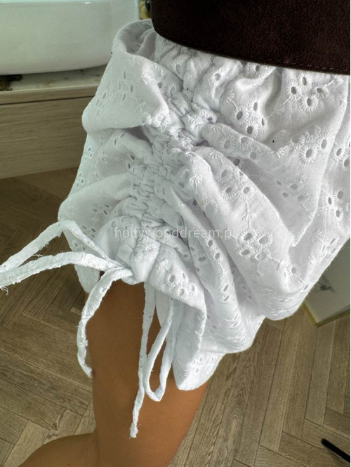 Kombinezon ażurowy z guzikami i ściągaczem 100% bawełna SOLENO biały 169 - photo #18