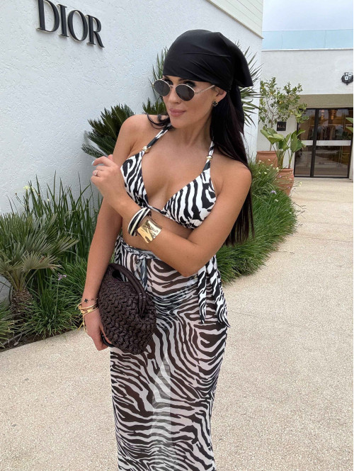 Bikini LA MILLA zebra czarno biała 25 - photo #6