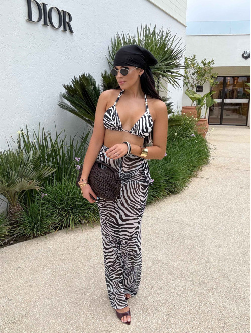 Bikini LA MILLA zebra czarno biała 25 - photo #7