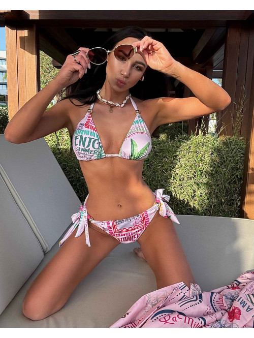 Bikini LA MILLA  wzory i napisy pudrowy róż 25 - photo #8
