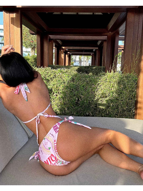 Bikini LA MILLA  wzory i napisy pudrowy róż 25 - photo #9