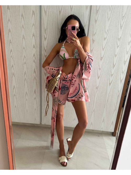 Bikini LA MILLA  wzory i napisy pudrowy róż 25 - photo #10