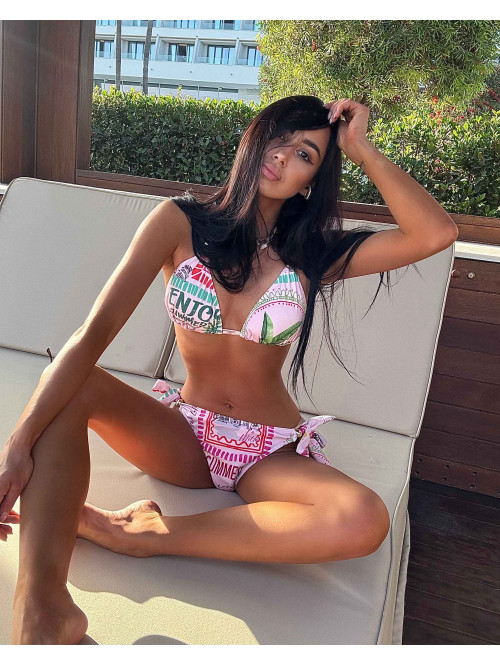 Bikini LA MILLA  wzory i napisy pudrowy róż 25 - photo #12