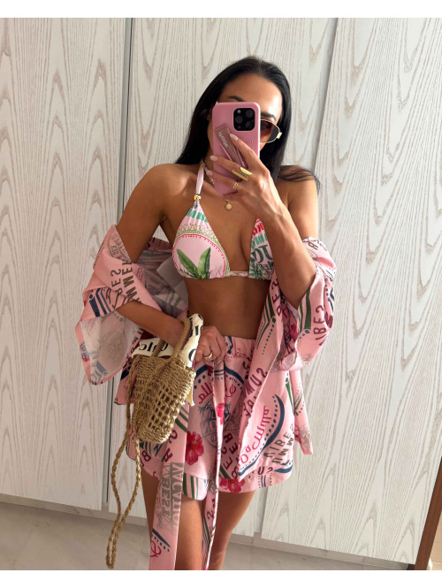 Bikini LA MILLA  wzory i napisy pudrowy róż 25 - photo #13