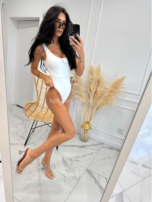 Body z usztywnianymi miseczkami i odkrytymi plecami ALAN białe 163 - photo #2