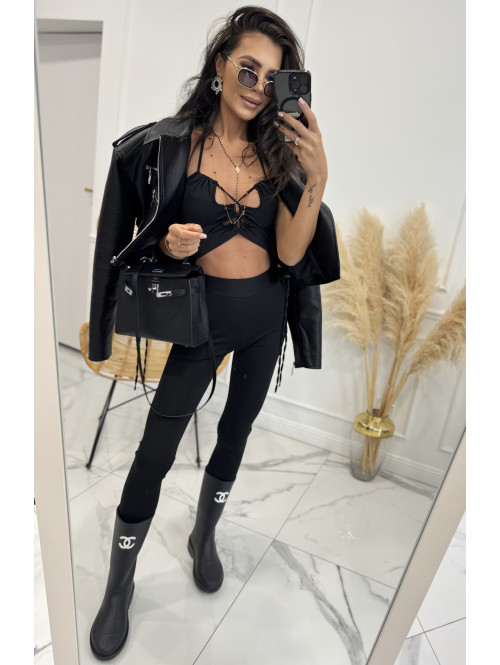 Top wiązany LUNA czarny 29