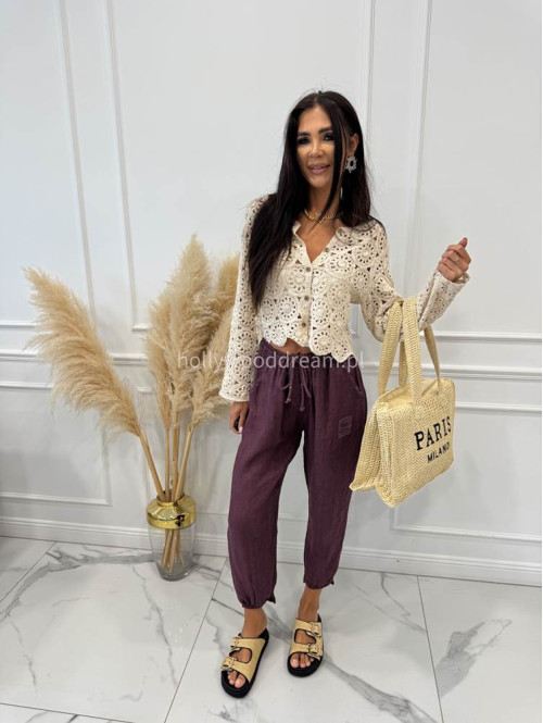 Torebka pleciona typu shopper słomiana MILANO beżowa - photo #13