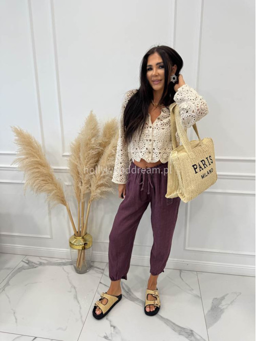 Torebka pleciona typu shopper słomiana MILANO beżowa - photo #16