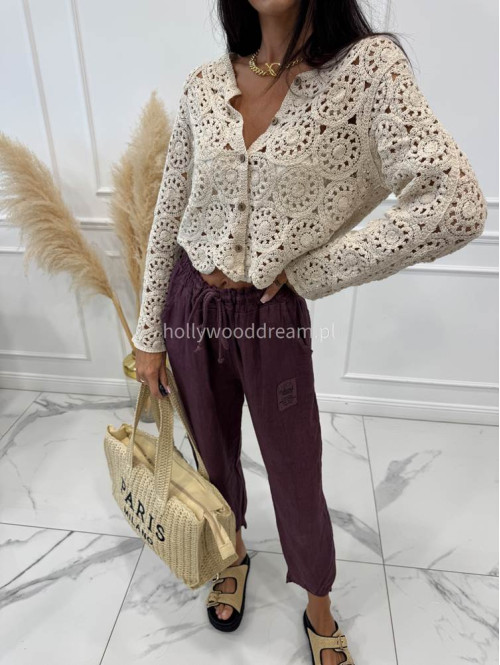 Torebka pleciona typu shopper słomiana MILANO beżowa - photo #19