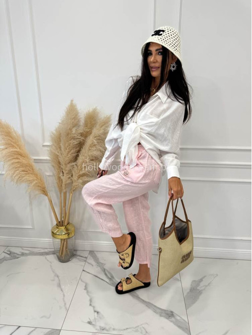 Duża torebka shopper ILA beżowa z brązowym paskiem - photo #13