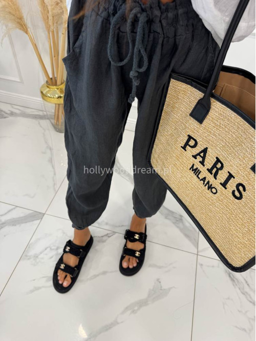 Duża torebka typu shopper PARIS z czarnym paskiem - photo #3