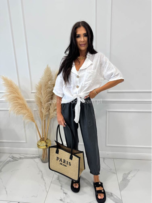 Duża torebka typu shopper PARIS z czarnym paskiem - photo #5