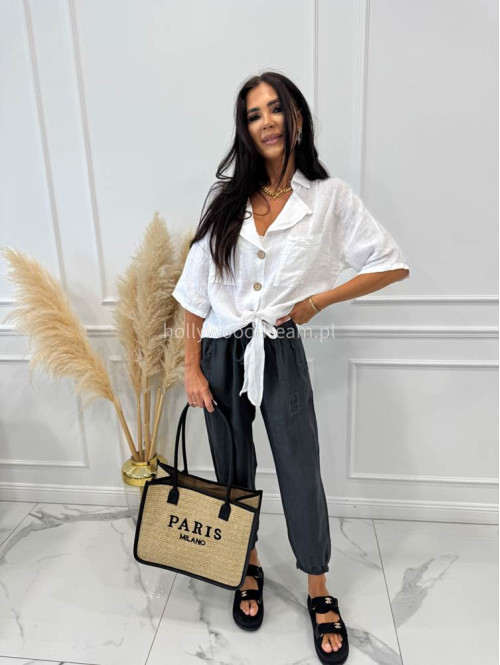Duża torebka typu shopper PARIS z czarnym paskiem - photo #6