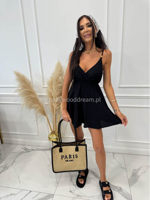 Duża torebka typu shopper PARIS z czarnym paskiem - photo #14